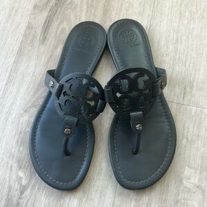 Tory Burch Miller Sandal in Dark Grey